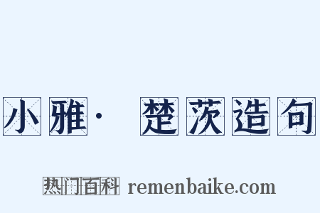 小雅·楚茨造句是什么意思的图片